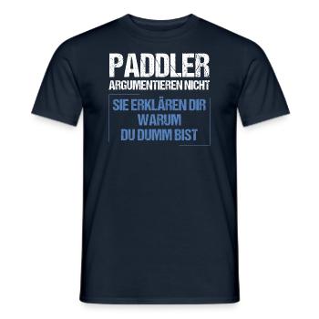 Paddlers don't argue - Men's T-Shirt - navy - Front - AI Model Male 178 light (178cm)