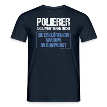 Les polisseurs ne discutent pas - T-shirt homme - marine - Devant - AI Model Male 178 light (178cm)