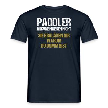 Paddlers don't argue - Men's T-Shirt - navy - Front - AI Model Male 178 light (178cm)
