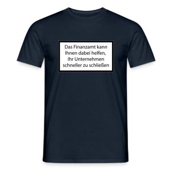 Finanzamt macht Firma zu - Männer T-Shirt - Navy - Vorne - AI Model Male 178 light (178cm)
