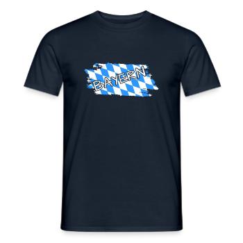 Bayern Flagge - Männer T-Shirt - Navy - Vorne - AI Model Male 178 light (178cm)