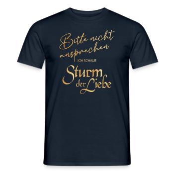 Sturm Der Liebe Bitte Nicht Ansprechen Logo - Männer T-Shirt - Navy - Vorne - AI Model Male 178 light (178cm)