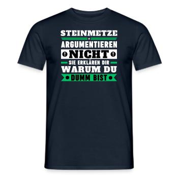 Stonemasons don't argue - Men's T-Shirt - navy - Front - AI Model Male 178 light (178cm)