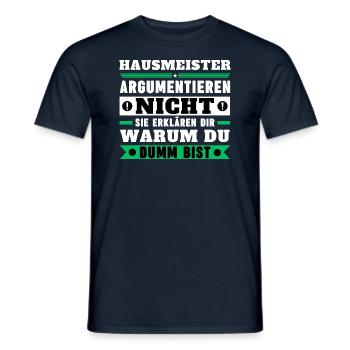 Caretakers don't argue - Men's T-Shirt - navy - Front - AI Model Male 178 light (178cm)