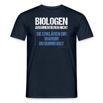 Les biologistes ne discutent pas - T-shirt homme - marine - Devant - AI Model Male 178 light (178cm)