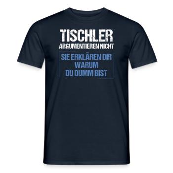 Carpenters don't argue - Men's T-Shirt - navy - Front - AI Model Male 178 light (178cm)