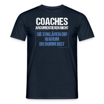 Coaches argumentieren nicht - Männer T-Shirt - Navy - Vorne - AI Model Male 178 light (178cm)