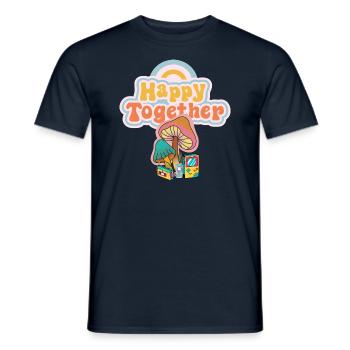 Happy together - Men's T-Shirt - navy - Front - AI Model Male 178 light (178cm)