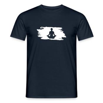 Yoga Namaste - Männer T-Shirt - Navy - Vorne - AI Model Male 178 light (178cm)