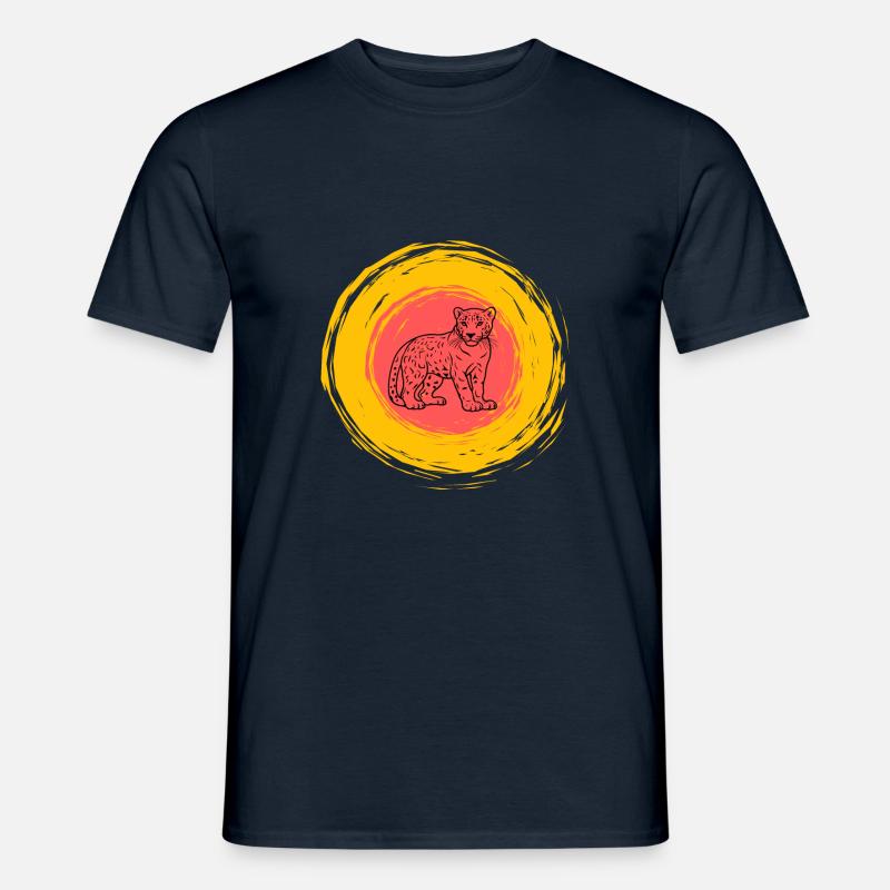 Feuriger Blick - Männer T-Shirt - Navy