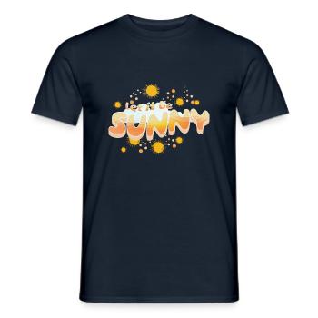 lass es sonnig sein, Sonnenstrahlen - Männer T-Shirt - Navy - Vorne - AI Model Male 178 light (178cm)