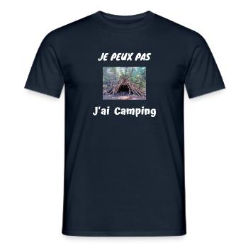 Je peux pas J'ai Camping - T-shirt homme - marine - Devant - AI Model Male 178 light (178cm)