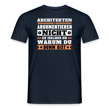 Architects don't argue - Men's T-Shirt - navy - Front - AI Model Male 178 light (178cm)