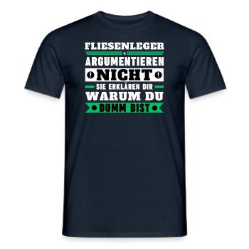 Tilers don't argue - Men's T-Shirt - navy - Front - AI Model Male 178 light (178cm)