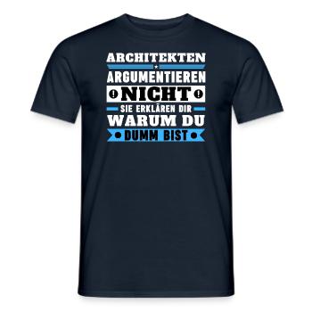 Architects don't argue - Men's T-Shirt - navy - Front - AI Model Male 178 light (178cm)