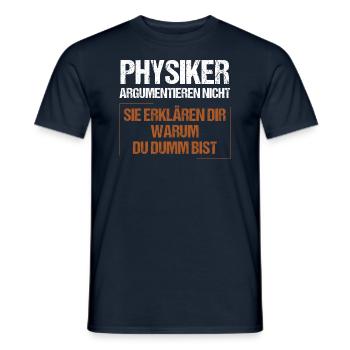 Les physiciens ne discutent pas - T-shirt homme - marine - Devant - AI Model Male 178 light (178cm)
