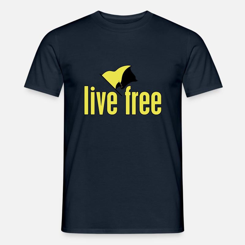 Live Free - Männer T-Shirt - Navy