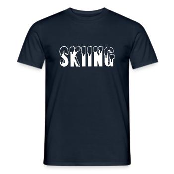 Skiing Ski fahren ski Geschenk - Männer T-Shirt - Navy - Vorne - AI Model Male 178 light (178cm)