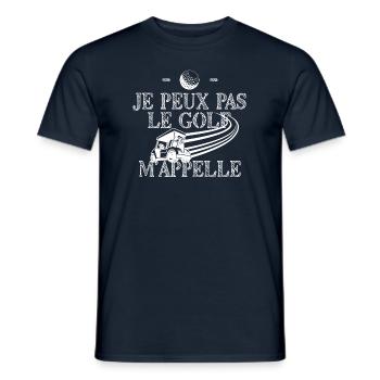 Tee shirt je peux pas j ai golf - T-shirt homme - marine - Devant - AI Model Male 178 light (178cm)