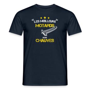 Moto motards humour - T-shirt homme - marine - Devant - AI Model Male 178 light (178cm)