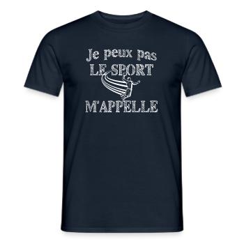 Je peux pas j ai basket - T-shirt homme - marine - Devant - AI Model Male 178 light (178cm)