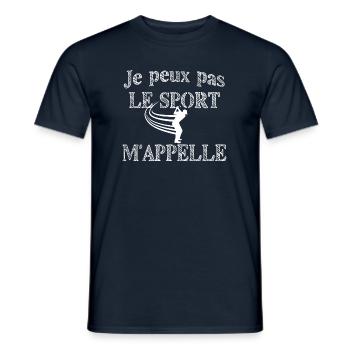 Tee shirt je peux pas j ai golf - T-shirt homme - marine - Devant - AI Model Male 178 light (178cm)