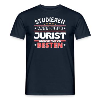 Nur die Besten werden Jurist - Männer T-Shirt - Navy - Vorne - AI Model Male 178 light (178cm)