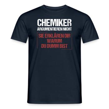 Les chimistes ne discutent pas - T-shirt homme - marine - Devant - AI Model Male 178 light (178cm)