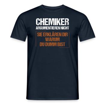 Les chimistes ne discutent pas - T-shirt homme - marine - Devant - AI Model Male 178 light (178cm)