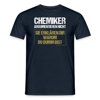 Les chimistes ne discutent pas - T-shirt homme - marine - Devant - AI Model Male 178 light (178cm)