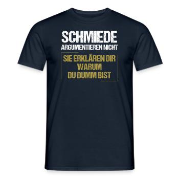 Les forgerons ne se disputent pas - T-shirt homme - marine - Devant - AI Model Male 178 light (178cm)