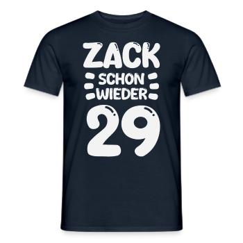 Zack 29 again! Birthday - Men's T-Shirt - navy - Front - AI Model Male 178 light (178cm)