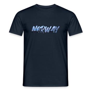 Norway Mountain - Männer T-Shirt - Navy - Vorne - AI Model Male 178 light (178cm)