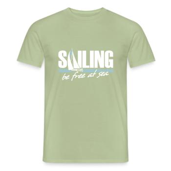 Navigation - T-shirt homme - vert sauge - Devant - AI Model Male 178 light (178cm)