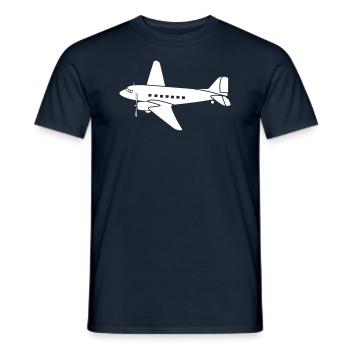 historisches Flugzeug DC3 Rosinenbomber Berlin - Männer T-Shirt - Navy - Vorne - AI Model Male 178 light (178cm)