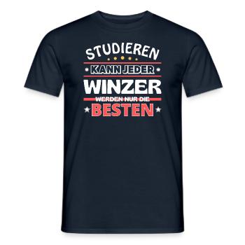 Nur die Besten werden Winzer - Männer T-Shirt - Navy - Vorne - AI Model Male 178 light (178cm)
