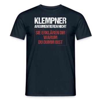 Plumbers don't argue - Men's T-Shirt - navy - Front - AI Model Male 178 light (178cm)