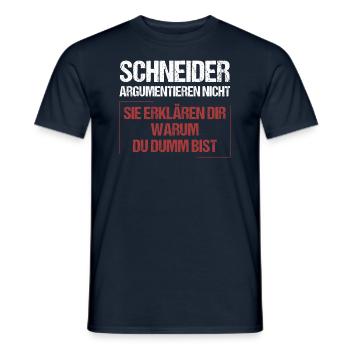 Schneider argumentieren nicht - Männer T-Shirt - Navy - Vorne - AI Model Male 178 light (178cm)