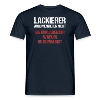 Les peintres ne discutent pas - T-shirt homme - marine - Devant - AI Model Male 178 light (178cm)