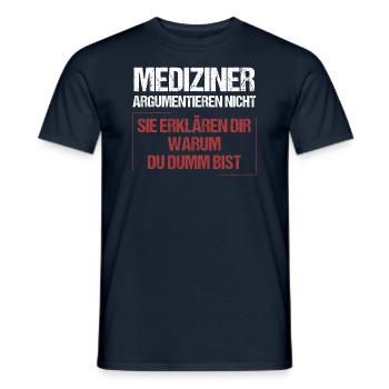 Les médecins ne discutent pas - T-shirt homme - marine - Devant - AI Model Male 178 light (178cm)