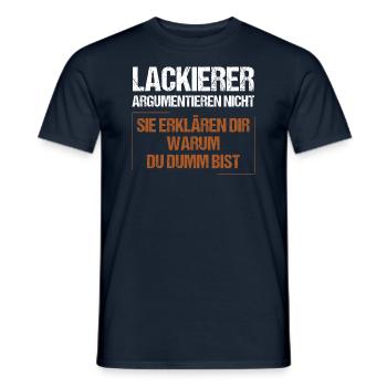 Les peintres ne discutent pas - T-shirt homme - marine - Devant - AI Model Male 178 light (178cm)