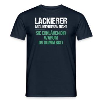 Les peintres ne discutent pas - T-shirt homme - marine - Devant - AI Model Male 178 light (178cm)