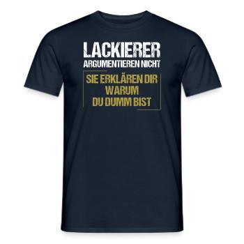 Lackierer argumentieren nicht - Männer T-Shirt - Navy - Vorne - AI Model Male 178 light (178cm)