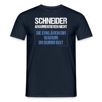 Schneider argumentieren nicht - Männer T-Shirt - Navy - Vorne - AI Model Male 178 light (178cm)