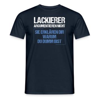 Les peintres ne discutent pas - T-shirt homme - marine - Devant - AI Model Male 178 light (178cm)