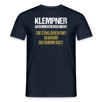 Plumbers don't argue - Men's T-Shirt - navy - Front - AI Model Male 178 light (178cm)