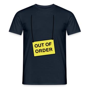 out of order - Männer T-Shirt - Navy - Vorne - AI Model Male 178 light (178cm)