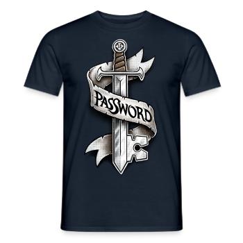 PasSword - T-shirt homme - marine - Devant - AI Model Male 178 light (178cm)