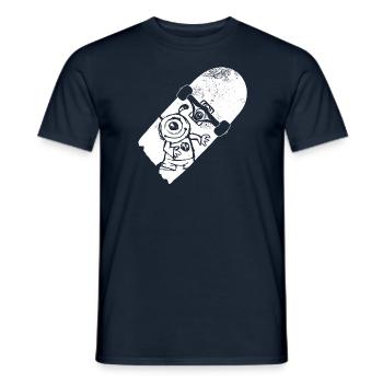 skate skater shirt - Men's T-Shirt - navy - Front - AI Model Male 178 light (178cm)
