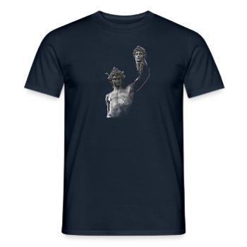 Perseus Medusa statue Cellini art gift - Men's T-Shirt - navy - Front - AI Model Male 178 light (178cm)